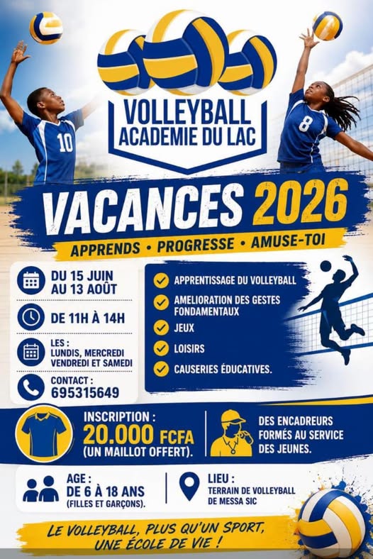 Vacances 2026 : le volleyball au rendez-vous !
